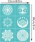 2-Piece Self-Adhesive Mandala Silk Screen Stencil Set (8.7 x 11 Inch) – Reusable Lotus Tree Moon Sun Mesh Transfer Templates for Wood, T-Shirts, Bags & DIY Fabric Painting